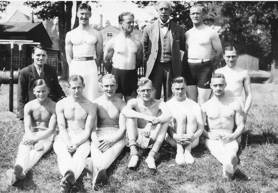 1936, the men training at Sutton Coldfield in preparation for Olympics; they never went