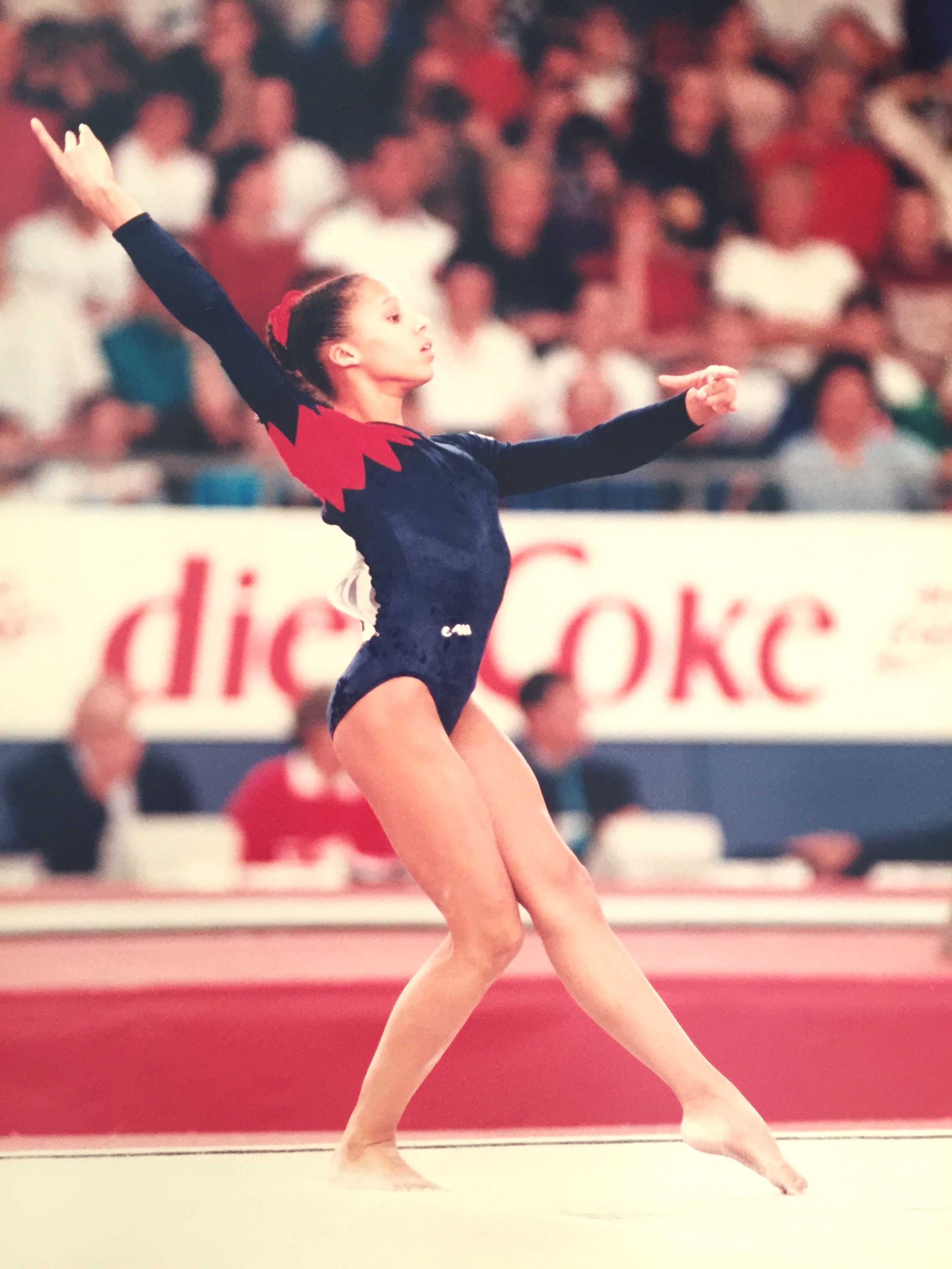 Zita Lusack gymnast performing on floor