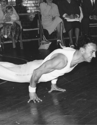 Frank Turner gymnast performing a planche