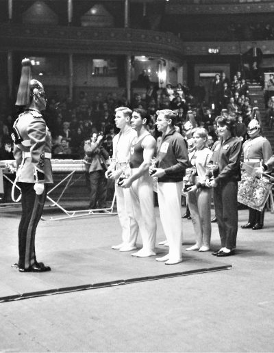 World Trampoline Championships in 1964 winners Millman, Erwin, Smith Wills, Ball, Van de Boorgard J