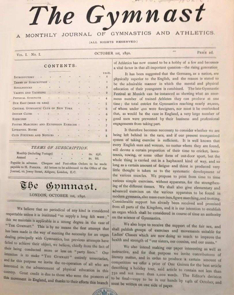 1890 - The Gymnast first edition