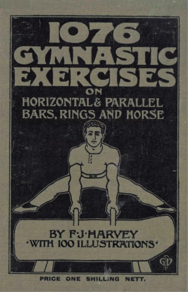 1903 Harvey FJ HB PB rings and horse Gymnastics Exercises book