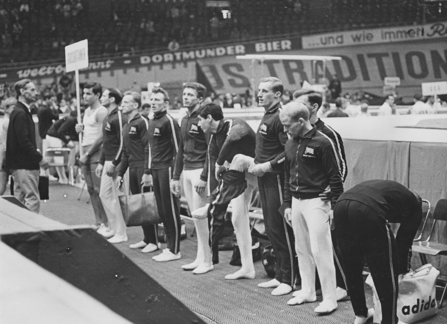 Mike Booth with the GB Men's Team at the Dortmund World Championships in 1966 - Photo Alan Burrows