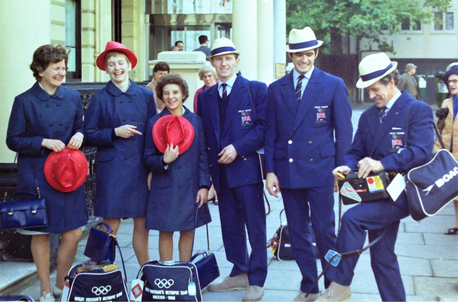 The GB Team on their way to the Mexico Olympic Games in 1968 - Photo Jim Prestidge