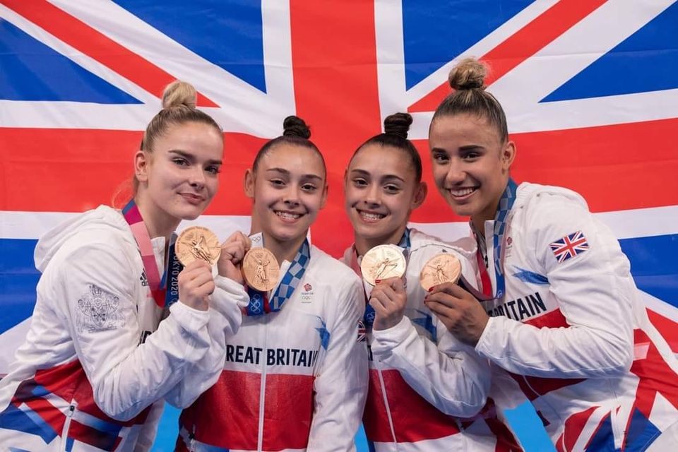 2020 Olympic Games - GB WA team with bronze medals