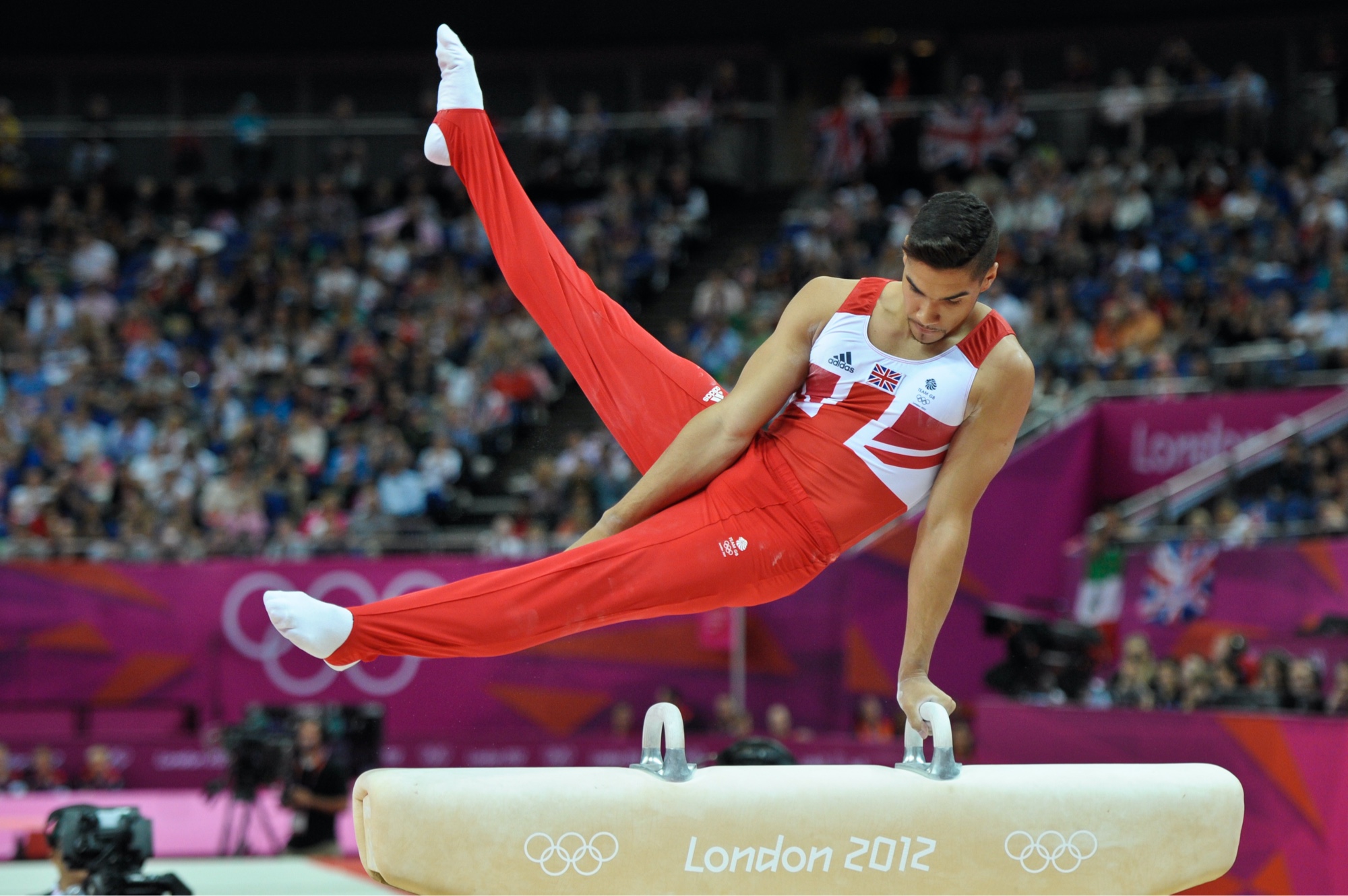 Louis Smith performing in the Pommel Final at the London 2012 Olympics BG 1051