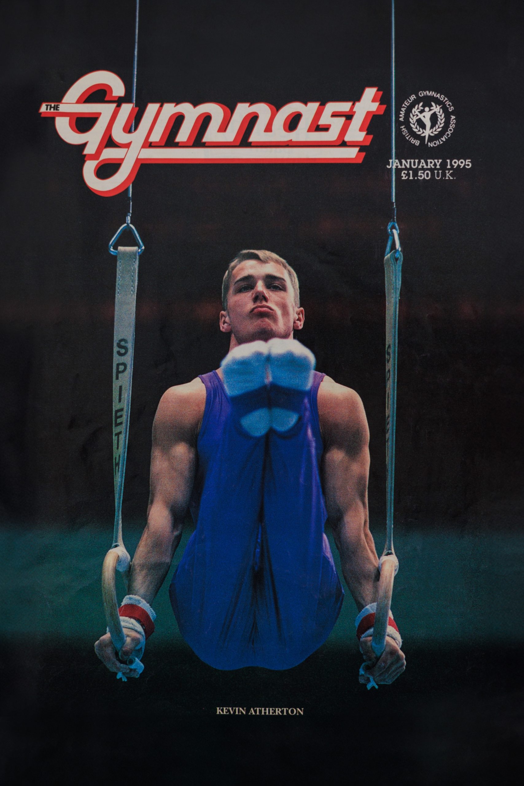 Kevin Atherton on the front cover of The Gymnast Magazine in 1995 - photo Eileen Langsley/International Gymnast