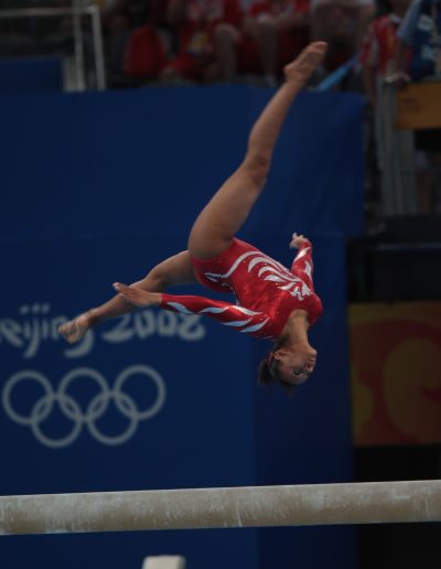 competing on Beam at the 2008 Beijing Olympic Games - photo courtesy Grace Chiu / British Gymnastics