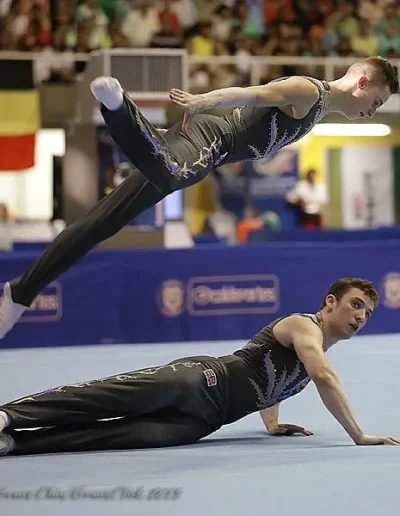 British Acrobatics Champions in Men's Pairs - Alex Houston & Tim Pritchard - photo by Grace Chiu