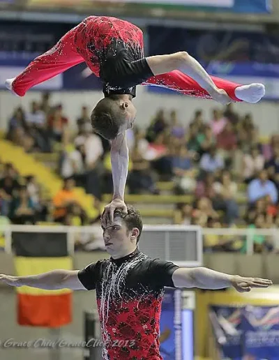 Men's Pairs British Gymnastics Acrobatics Champions - Alex Houston & Tim Pritchard - photo by Grace Chiu