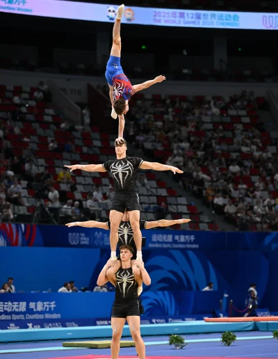 Men's Group Acro Tournament 1989, Richard Taylor, Luke Hicken, Ian Stokes and Graham Stokes from West Bromwich