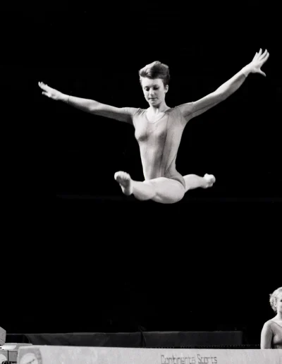 Yvette Austin won the British beam title in 1983, and in 1984, she won the floor exercise - photo Pete Huggins MBE