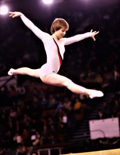 Denise Jones won the British beam title in 1979 Photo Alan Burrows