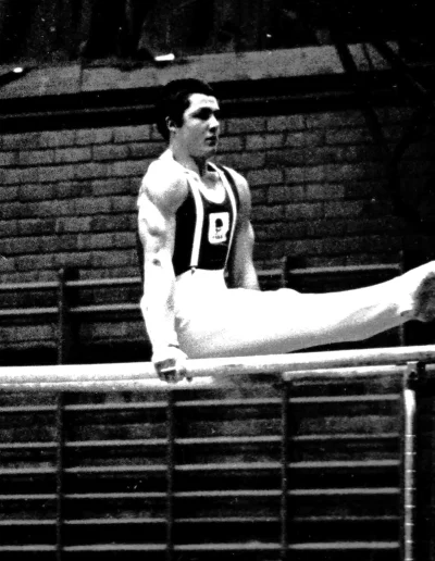 John White of the Leeds Athletic Institute was the British Champion on Pommel, Vault and P Bar in 1974